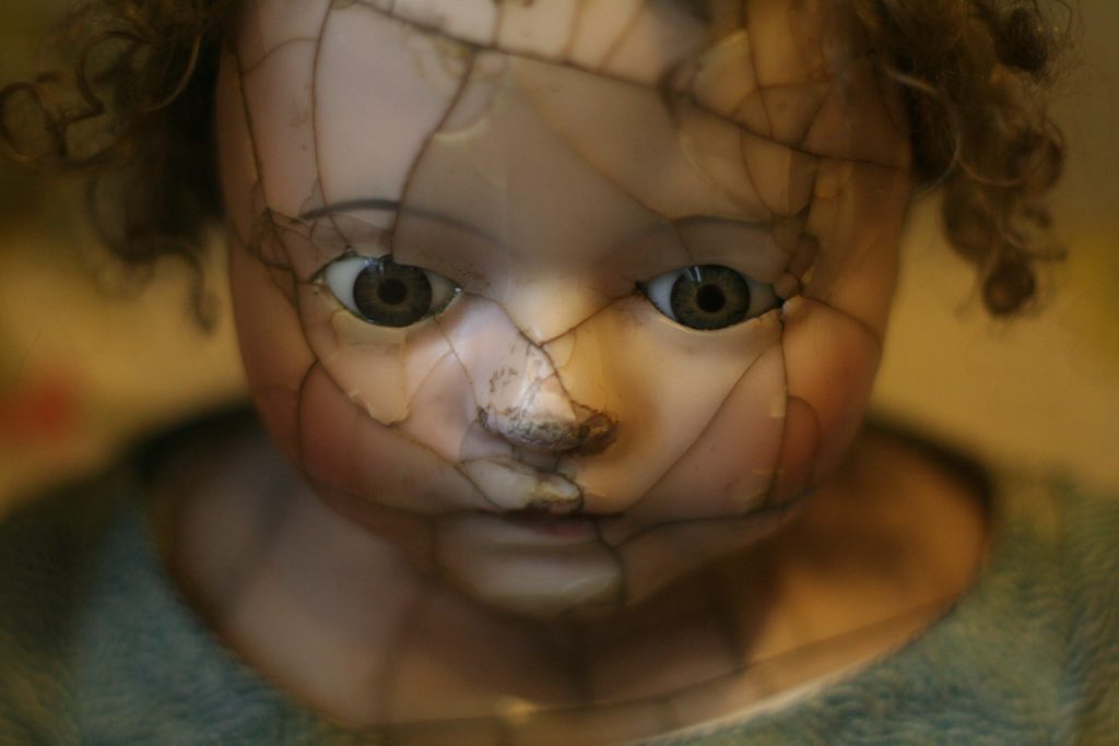 broken beautiful doll face 